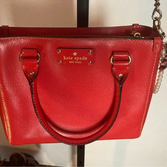 Kate Spade Red Satchel Crossbody with Structured Design - Picture 3 of 16